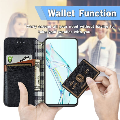 For ZTE Axon 30 5G Cubic Grid Pressed Horizontal Flip Magnetic PU Leather Case with Holder & Card Slots & Wallet(Black) - ZTE Cases by buy2fix | Online Shopping UK | buy2fix