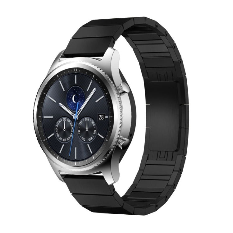 For Huawei GT3 46mm Watch One-bead Steel Original Buckle Watch Band,Width 22mm(Black) - Watch Bands by buy2fix | Online Shopping UK | buy2fix
