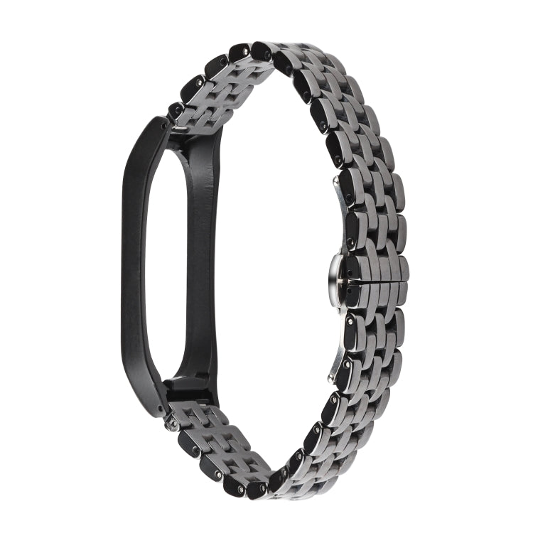 For Xiaomi Mi Band 6 / 5 Ceramics Watch Band(Five Beads Black) - Watch Bands by buy2fix | Online Shopping UK | buy2fix