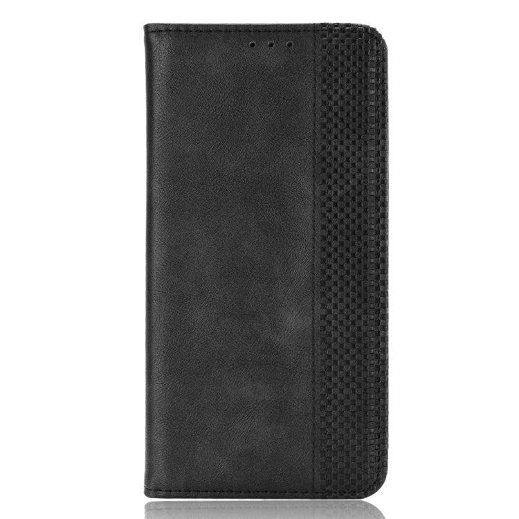 For Doogee S59 / S59 Pro Magnetic Buckle Retro Crazy Horse Texture Horizontal Flip Leather Case with Holder & Card Slots & Photo Frame(Black) - More Brand by buy2fix | Online Shopping UK | buy2fix