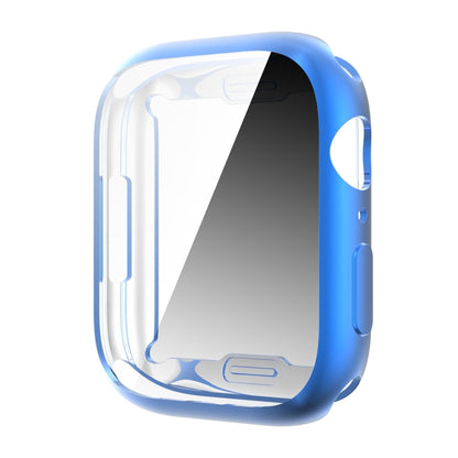 Shockproof TPU All-inclusive Electroplate Protective Case For Apple Watch Series 8 / 7 41mm(Blue) - Watch Cases by buy2fix | Online Shopping UK | buy2fix