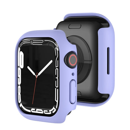 Shockproof TPU Protective Case For Apple Watch Series 9 / 8 / 7 41mm(Pink Purple) - Watch Cases by buy2fix | Online Shopping UK | buy2fix