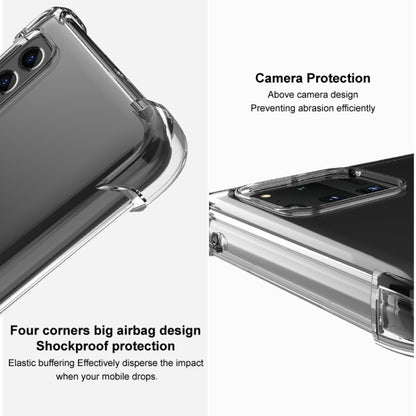 For iPhone 13 IMAK All-inclusive Shockproof Airbag TPU Phone Case with Screen Protector(Transparent Black) - iPhone 13 Cases by imak | Online Shopping UK | buy2fix