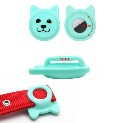 Naughty Smiley Cute Cartoon Pet Collar Anti-lost Tracker Silicone Case For AirTag(Red) - Pet Series by Mutural | Online Shopping UK | buy2fix