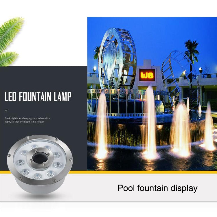 12W Landscape Ring LED Aluminum Alloy Underwater Fountain Light(Warm Light) - Underwater Lights by buy2fix | Online Shopping UK | buy2fix