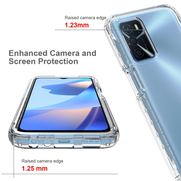 For OPPO A16 Shockproof High Transparency Two-color Gradual Change PC+TPU Candy Colors Phone Protective Case(White) - OPPO Cases by buy2fix | Online Shopping UK | buy2fix