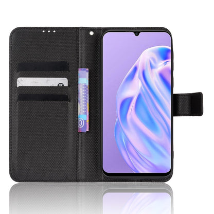 For Ulefone Note 6/ Note 6P Diamond Texture Leather Phone Case(Black) - Ulefone Cases by buy2fix | Online Shopping UK | buy2fix