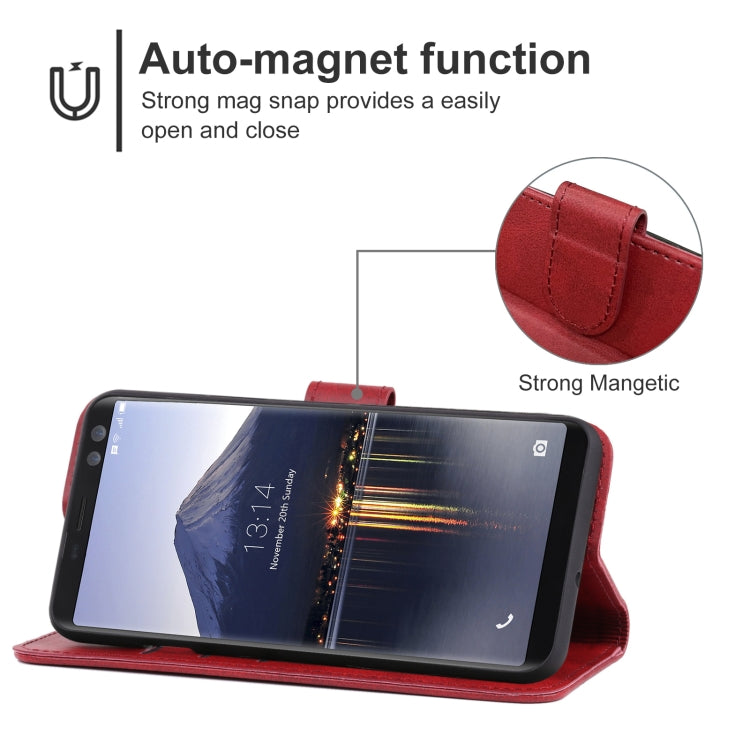 Leather Phone Case For DOOGEE BL12000 / BL12000 Pro(Red) - Doogee Cases by buy2fix | Online Shopping UK | buy2fix