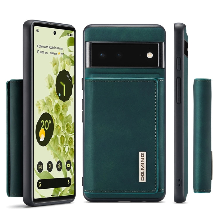 For Google Pixel 6 Pro DG.MING M1 Series 3-Fold Multi Card Wallet Back Cover Leather Phone Case(Green) - Google Cases by DG.MING | Online Shopping UK | buy2fix