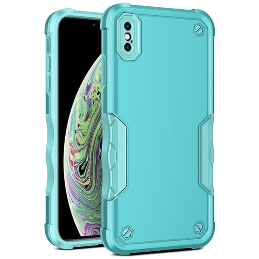 For iPhone XS Max Non-slip Armor Phone Case(Mint Green) - More iPhone Cases by buy2fix | Online Shopping UK | buy2fix