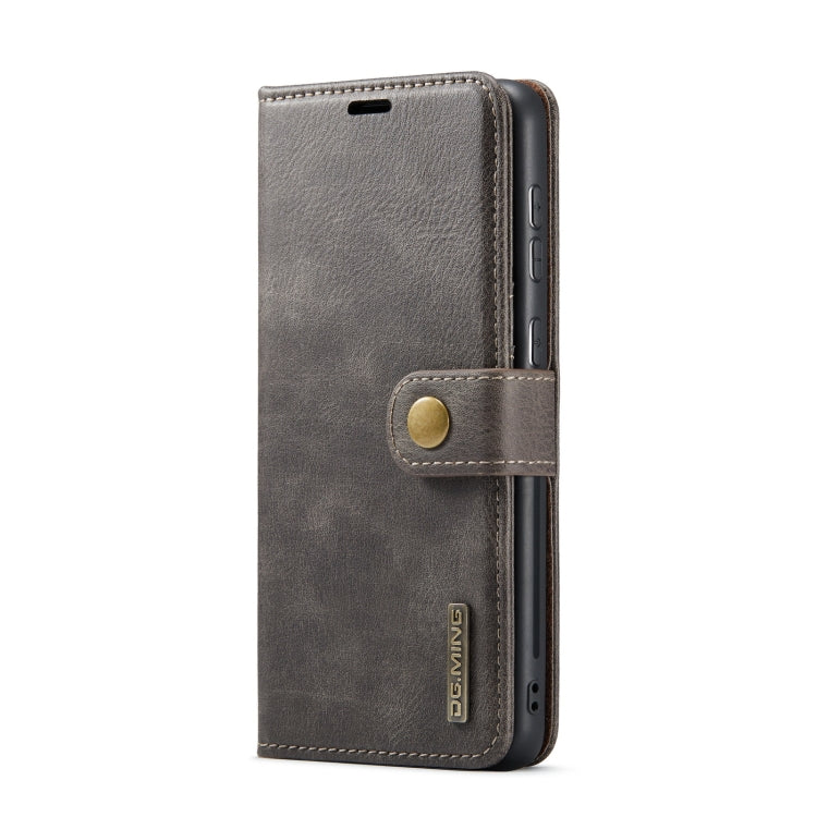 For Samsung Galaxy A33 5G DG.MING Crazy Horse Texture Detachable Magnetic Leather Phone Case(Grey) - Galaxy Phone Cases by DG.MING | Online Shopping UK | buy2fix