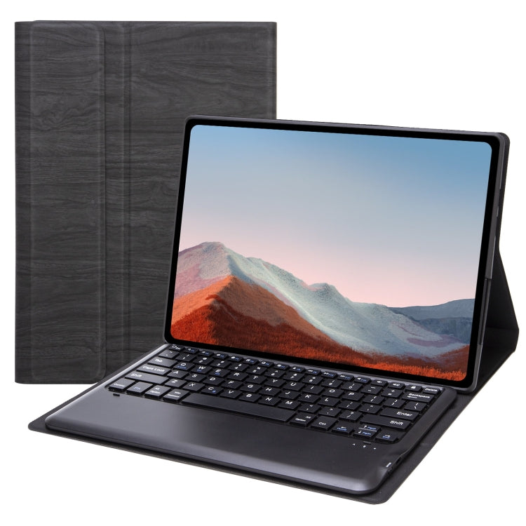 SF109 Tree Texture Bluetooth Keyboard Leather Case For Microsoft Surface Pro 4 / 5 / 6 / 7(Black + Black) - Others Keyboard by buy2fix | Online Shopping UK | buy2fix