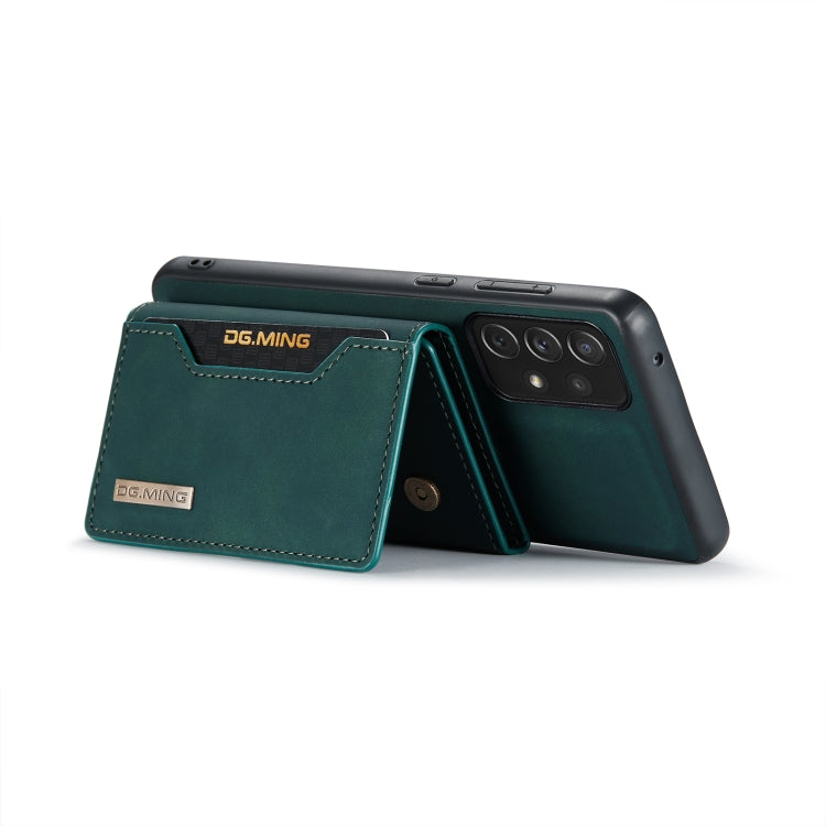 For Samsung Galaxy A33 5G DG.MING M2 Series 3-Fold Multi Card Bag Phone Case(Green) - Galaxy Phone Cases by DG.MING | Online Shopping UK | buy2fix