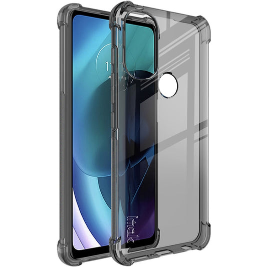 For Motorola Moto G71 5G imak All-inclusive Shockproof Airbag TPU Case with Screen Protector(Transparent Black) - Motorola Cases by imak | Online Shopping UK | buy2fix