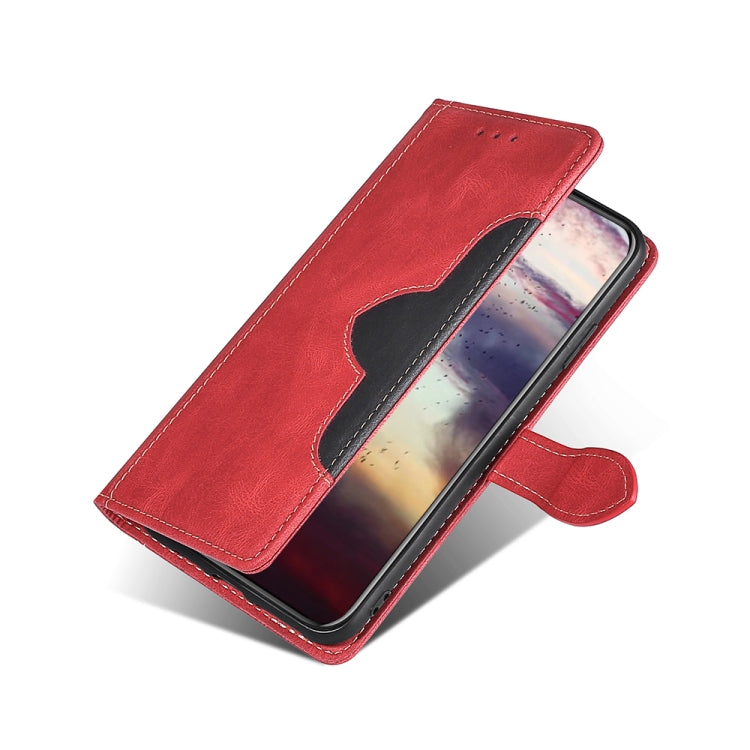 For Ulefone Note 11P Skin Feel Straw Hat Magnetic Buckle Leather Phone Case(Red) - Ulefone Cases by buy2fix | Online Shopping UK | buy2fix