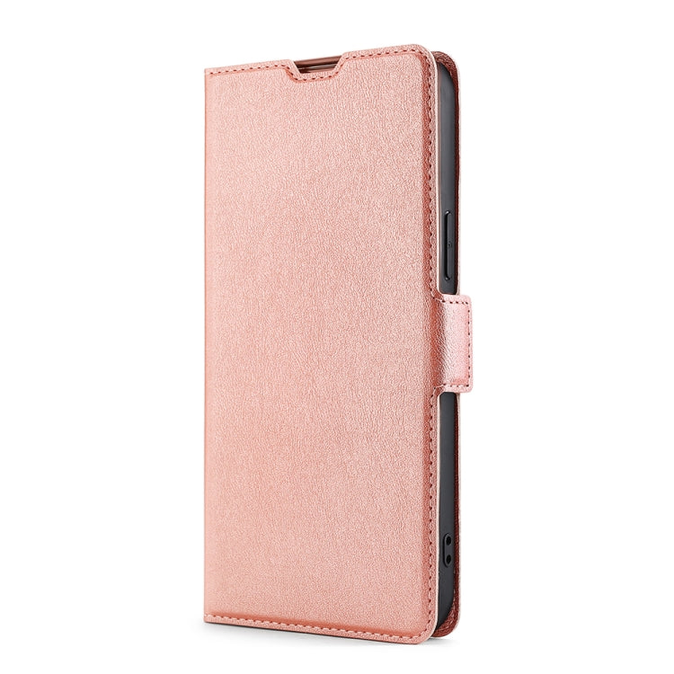 For Blackview A80 / A80S Ultra-thin Voltage Side Buckle PU + TPU Leather Phone Case(Rose Gold) - More Brand by buy2fix | Online Shopping UK | buy2fix