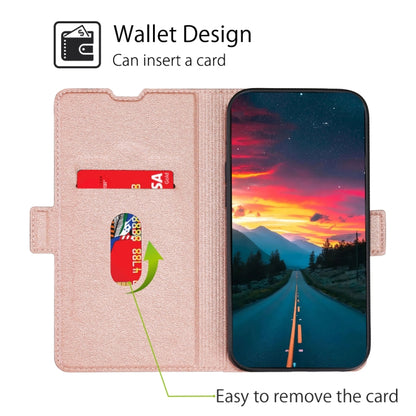 For Blackview A80 / A80S Ultra-thin Voltage Side Buckle PU + TPU Leather Phone Case(Rose Gold) - More Brand by buy2fix | Online Shopping UK | buy2fix