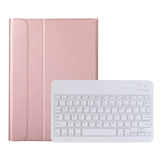 AK16 Lambskin Texture Bluetooth Keyboard Leather Case For Lenovo Tab 6 5G 10.3 inch(Rose Gold) - Lenovo Keyboard by buy2fix | Online Shopping UK | buy2fix