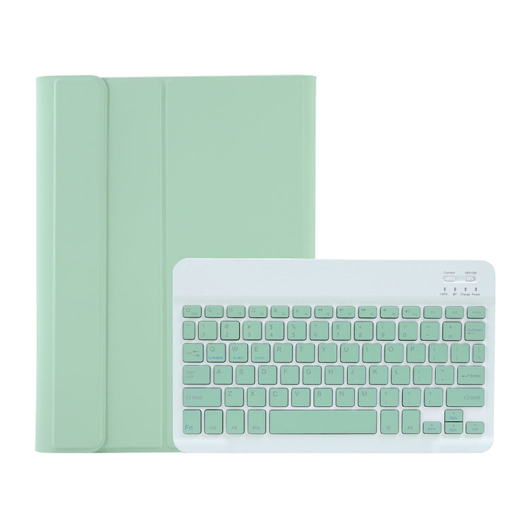 A08B Candy Color Bluetooth Keyboard Leather Case with Pen Slot For Samsung Galaxy Tab A8 10.5 2021 SM-X200 / SM-X205(Light Green) - Samsung Keyboard by buy2fix | Online Shopping UK | buy2fix