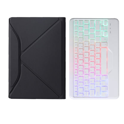 B0N5S Backlight Diamond Texture Bluetooth Keyboard Leather Case with Triangle Back Support For Xiaomi Pad 5 / 5 Pro(Black + White) - Others Keyboard by buy2fix | Online Shopping UK | buy2fix