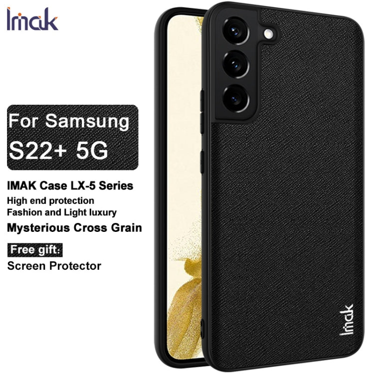 For Samsung Galaxy S22+ 5G imak LX-5 Series PC + TPU Phone Case with Screen Protector(Cross Texture) - Galaxy S22+ 5G Cases by imak | Online Shopping UK | buy2fix