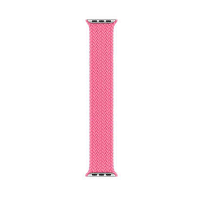 150mm Nylon Braided Watch Band For Apple Watch Ultra 49mm&Watch Ultra 2 49mm / Series 9&8&7 45mm / SE 3&SE 2&6&SE&5&4 44mm / 3&2&1 42mm (Pink) - Watch Bands by buy2fix | Online Shopping UK | buy2fix