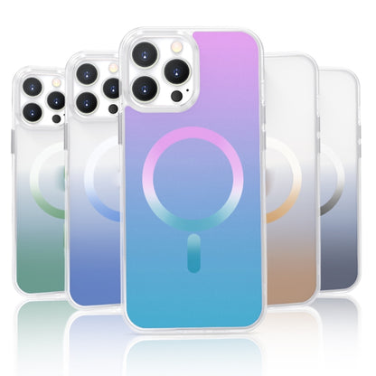 For iPhone 12 Gradient Magsafe Magnetic Phone Case(Pink Blue) - iPhone 12 / 12 Pro Cases by buy2fix | Online Shopping UK | buy2fix