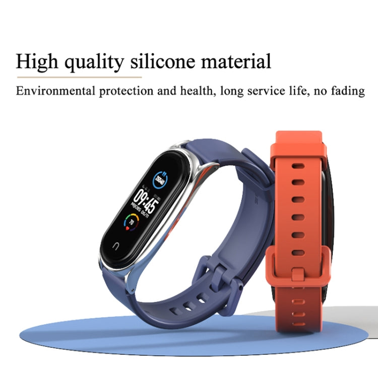 For Xiaomi Mi Band 3/4/5/6 Mijobs CS Silicone Waterproof Watch Band(Black+Black) - Watch Bands by MIJOBS | Online Shopping UK | buy2fix