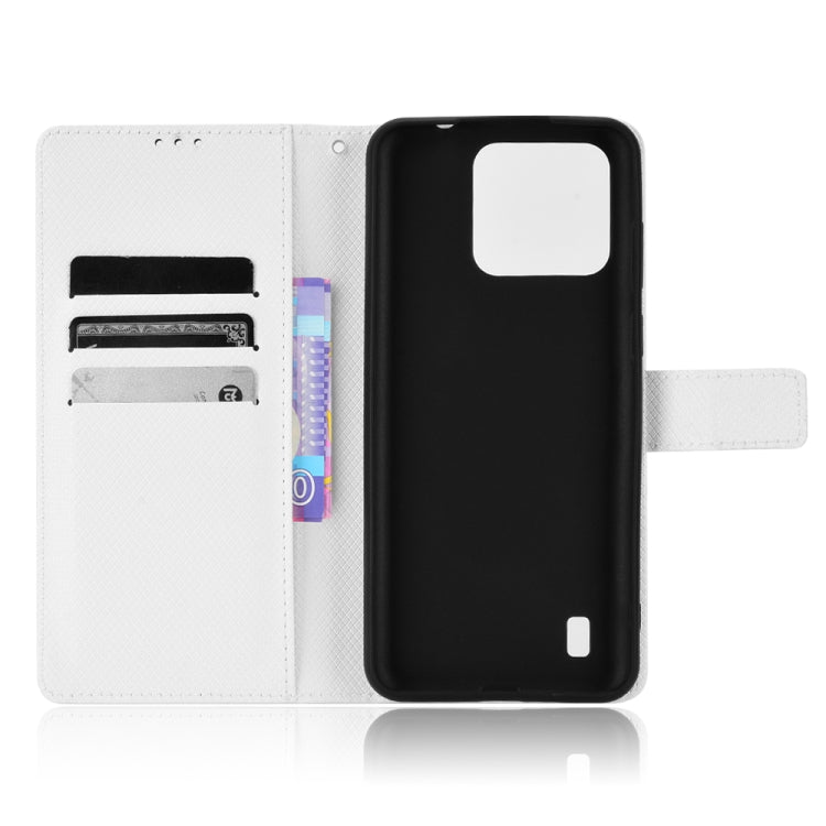 For Blackview A55 Pro Diamond Texture Leather Phone Case(White) - More Brand by buy2fix | Online Shopping UK | buy2fix