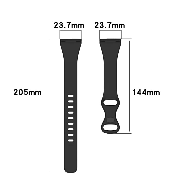 For Fitbit Versa 4 / Versa 3 / Sense Universal TPU Watch Band, Size:L(White) - Watch Bands by buy2fix | Online Shopping UK | buy2fix