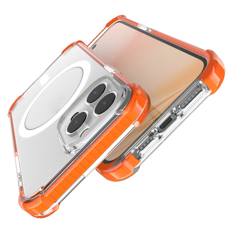 For iPhone 14 Pro Magsafe Magnetic Acrylic Shockproof Phone Case(Orange) - iPhone 14 Pro Cases by buy2fix | Online Shopping UK | buy2fix