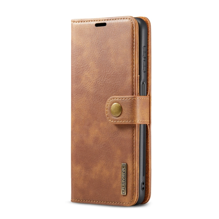 For Samsung Galaxy A23 5G DG.MING Crazy Horse Texture Detachable Magnetic Leather Phone Case(Brown) - Galaxy Phone Cases by DG.MING | Online Shopping UK | buy2fix