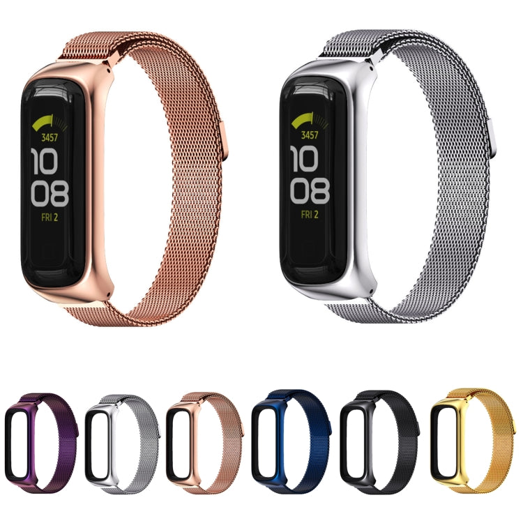 For Samsung Galaxy Fit 2 MIJOBS Milan Magnetic Stainless Steel Watch Band(Gold) - Watch Bands by MIJOBS | Online Shopping UK | buy2fix