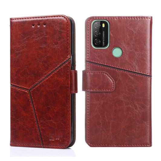 For Blackview A70 Geometric Stitching Horizontal Flip Leather Phone Case(Dark Brown) - More Brand by buy2fix | Online Shopping UK | buy2fix