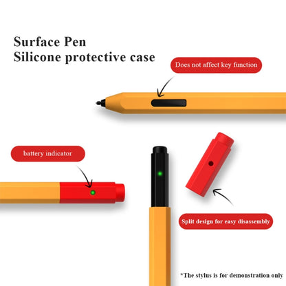 Contrasting Color Series Liquid Silicone Protective Case For MicroSoft Surface Pen(Green Grass) - Pencil Accessories by buy2fix | Online Shopping UK | buy2fix