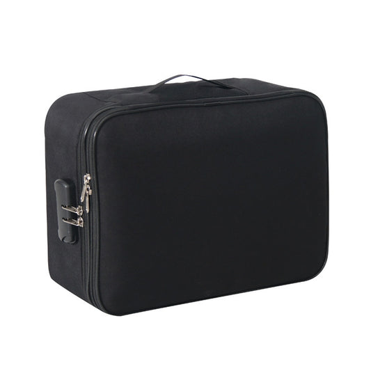 Large Capacity Multi-layers Foldable Fabric Document Storage Bag, Specification:Three Layers-Locked(Black) - Digital Storage Bag by buy2fix | Online Shopping UK | buy2fix