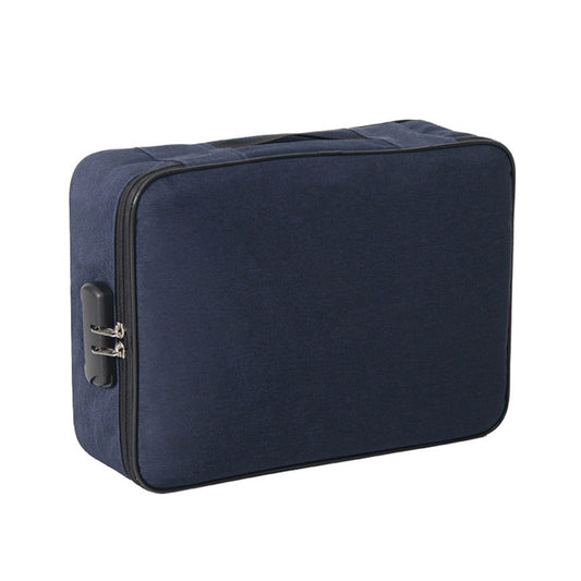 Large Capacity Multi-layers Foldable Fabric Document Storage Bag, Specification:Three Layers-Locked(Navy Blue) - Digital Storage Bag by buy2fix | Online Shopping UK | buy2fix