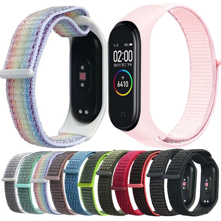 For Xiaomi Mi Band 7 Nylon Weave Watch Band(Solid Black) - Watch Bands by buy2fix | Online Shopping UK | buy2fix