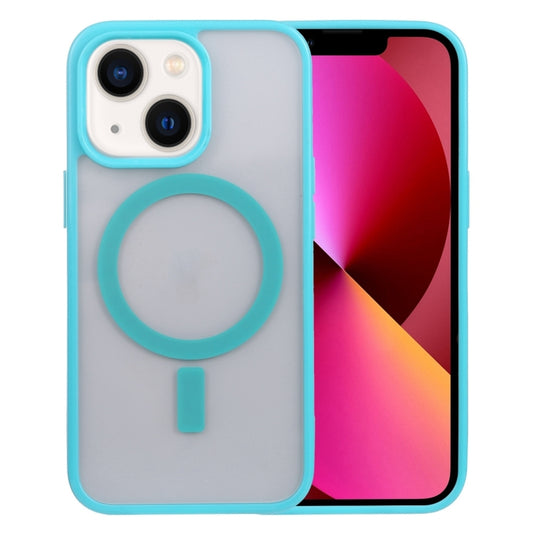 For iPhone 14 Acrylic + TPU Magsafe Magnetic Phone Case (Sky Blue) - iPhone 14 Cases by buy2fix | Online Shopping UK | buy2fix