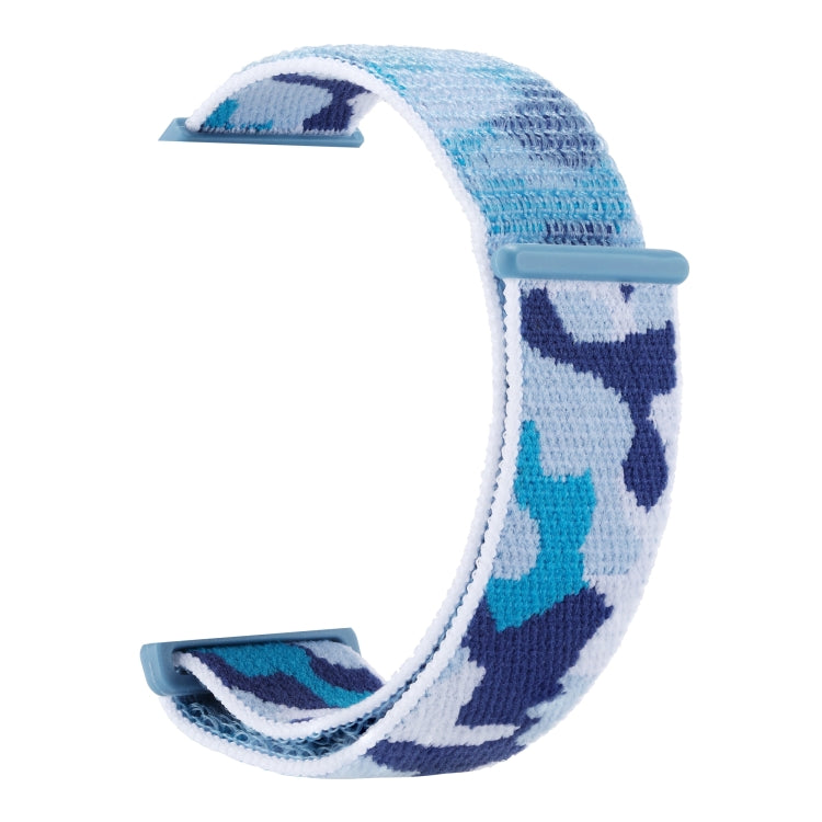 Nylon Loop Watch Band For  Apple Watch Ultra 49mm&Watch Ultra 2 49mm / Series 9&8&7 45mm / SE 3&SE 2&6&SE&5&4 44mm / 3&2&1 42mm(Blue Camouflage) - Watch Bands by buy2fix | Online Shopping UK | buy2fix