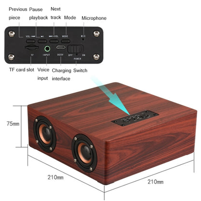 Q5 Home Computer TV Wooden Wireless Bluetooth Speaker(Red) - Desktop Speaker by buy2fix | Online Shopping UK | buy2fix