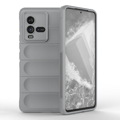 For vivo iQOO 10 5G Magic Shield TPU + Flannel Phone Case(Grey) - vivo Cases by buy2fix | Online Shopping UK | buy2fix