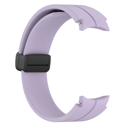 For Samsung Galaxy Watch5 40mm / 44mm / Pro 45mm Folding Buckle Silicone Watch Ban(Purple) - Watch Bands by buy2fix | Online Shopping UK | buy2fix