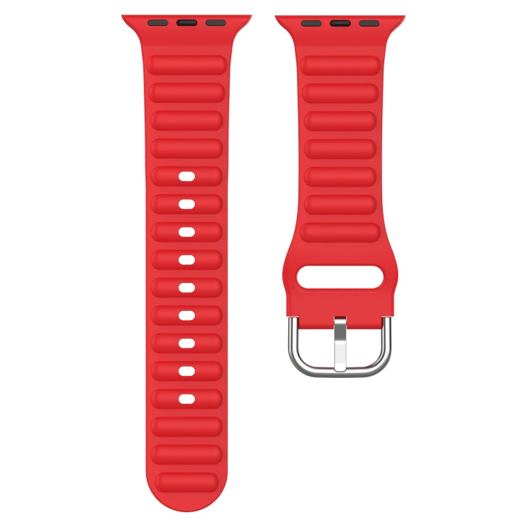 Ocean Ripple Watch Band For Apple Watch Series 8&7 45mm / SE 2&6&SE&5&4 44mm(Red) - Watch Bands by buy2fix | Online Shopping UK | buy2fix