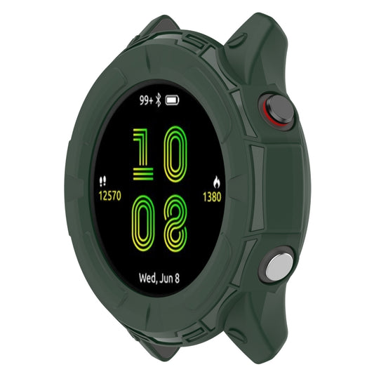 For Garmin Forerunner 255S TPU Armor Hollow Protective Case(Olive Green) - Watch Cases by buy2fix | Online Shopping UK | buy2fix