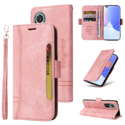 For Huawei nova 9 Pro BETOPNICE Dual-side Buckle Leather Phone Case(Pink) - Huawei Cases by BETOPNICE | Online Shopping UK | buy2fix