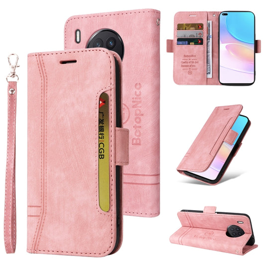 For Huawei nova 8i BETOPNICE Dual-side Buckle Leather Phone Case(Pink) - Huawei Cases by BETOPNICE | Online Shopping UK | buy2fix