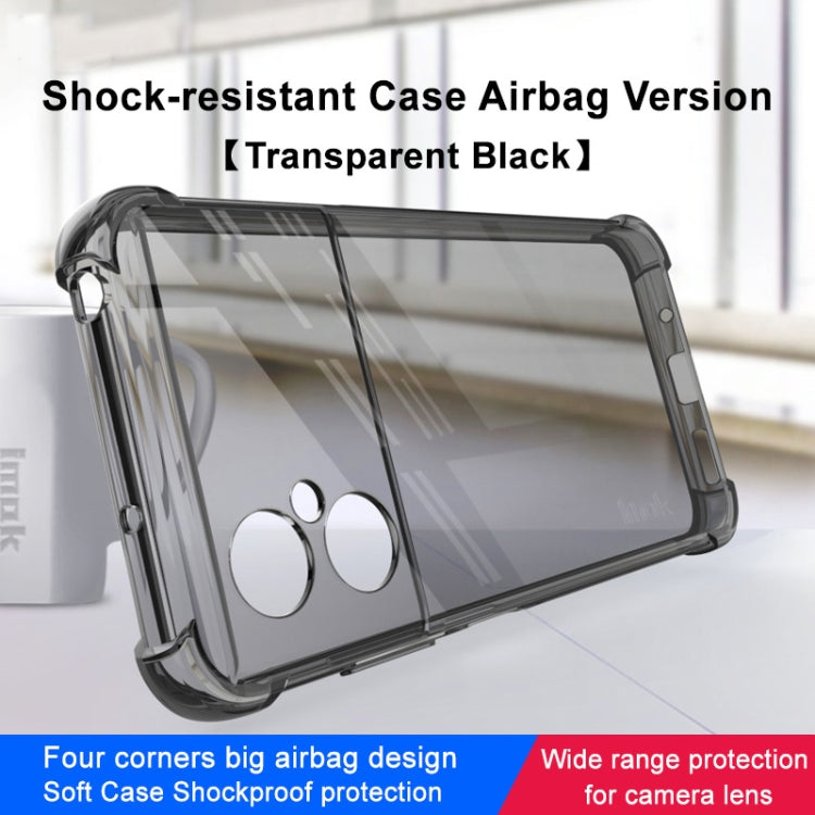 For Xiaomi Poco M4 5G imak Shockproof Airbag TPU Phone Case(Transparent Black) - Xiaomi Cases by imak | Online Shopping UK | buy2fix