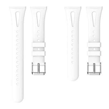 For Fitbit Versa 3 / 4 Water-drop Slim Silicone Watch Band, Size:L(White) - Watch Bands by buy2fix | Online Shopping UK | buy2fix