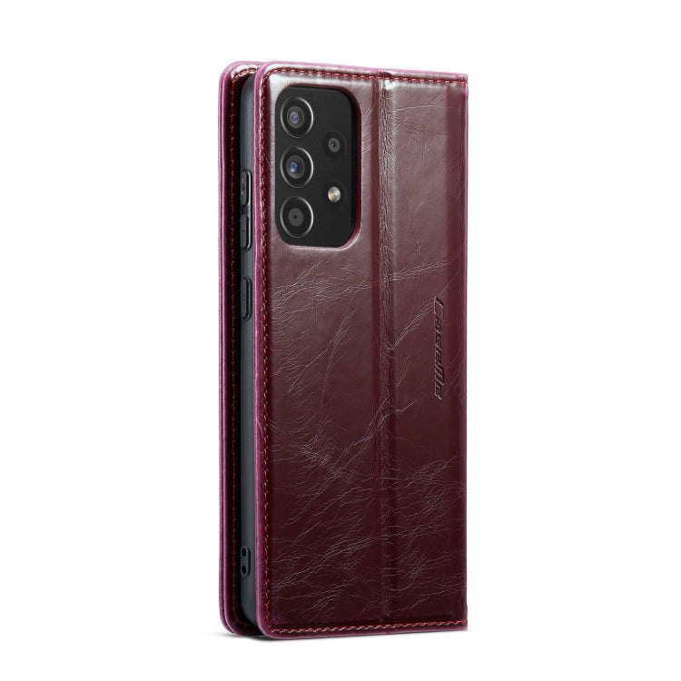 For Samsung Galaxy A33 5G CaseMe 003 Crazy Horse Texture Leather Phone Case(Wine Red) - Galaxy Phone Cases by CaseMe | Online Shopping UK | buy2fix